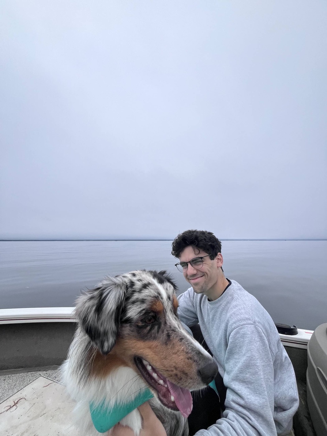 Brett with his dog Huckleberry